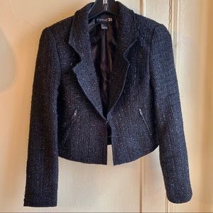 Forever 21 Metallic Tweed Jacket
